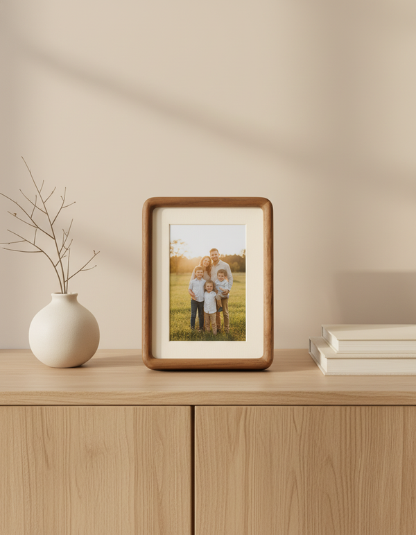Glimpse Natrul Wooden Photo Frame - Walnut Brown