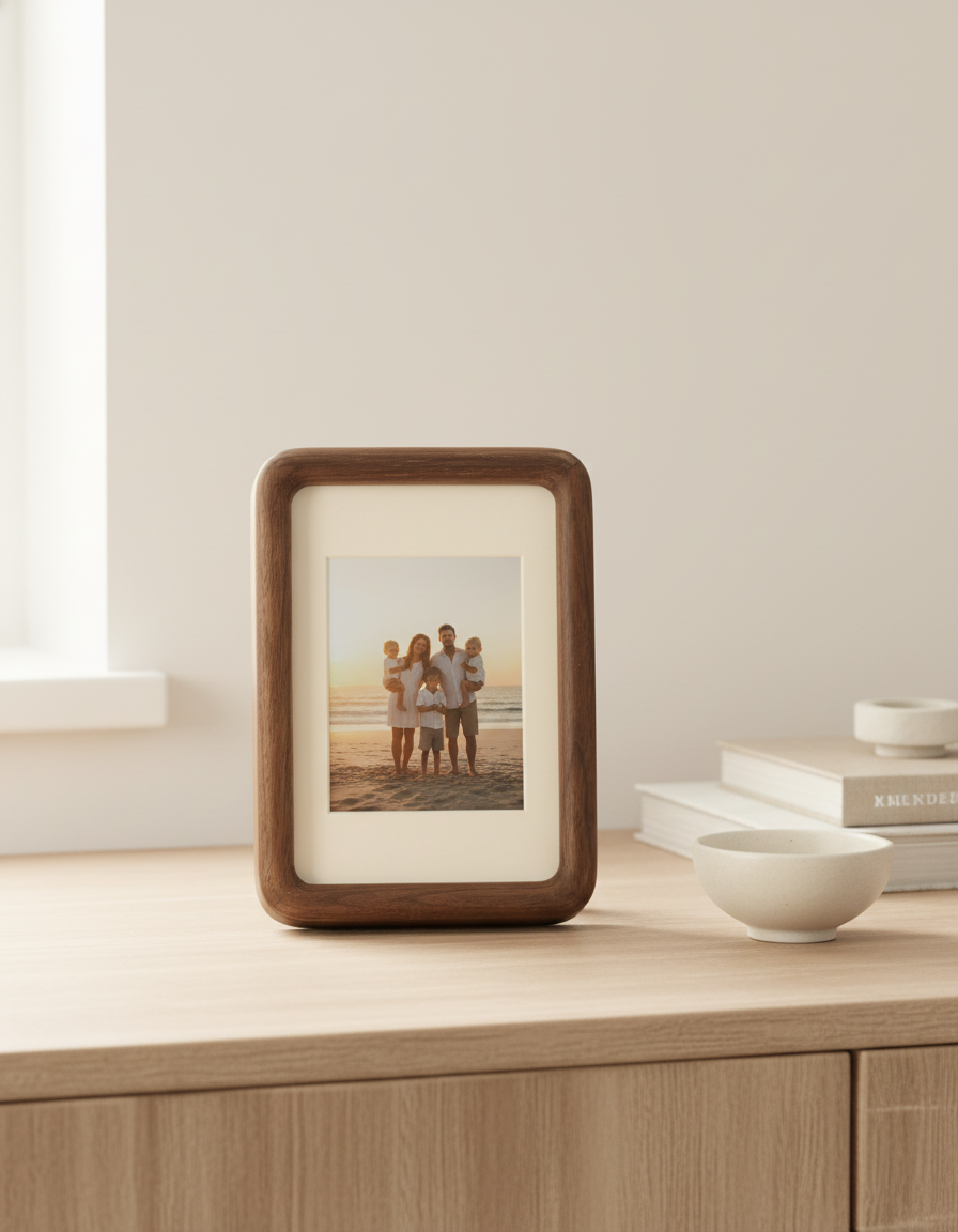 Glimpse Natrul Wooden Photo Frame - Walnut Brown