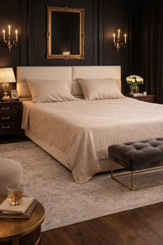 Erin - Pre Washed 100% Flax Linen Bedsheet Set.