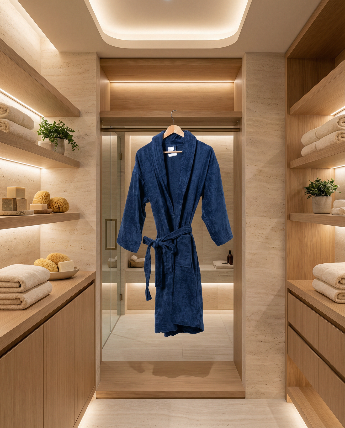IVANA – Classic Velour Bathrobe