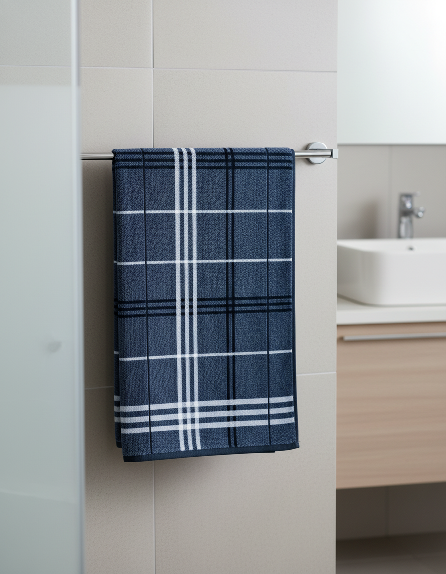 Emara Plaid Bath Towel