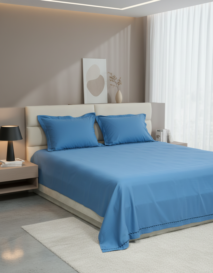 KEFI – 400 TC EMBROIDERED BEDSHEET SET (100270)