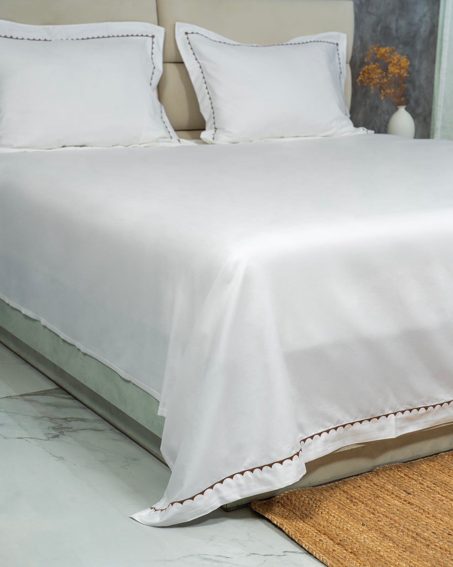 KEFI – 400 TC EMBROIDERED BEDSHEET SET (100270)