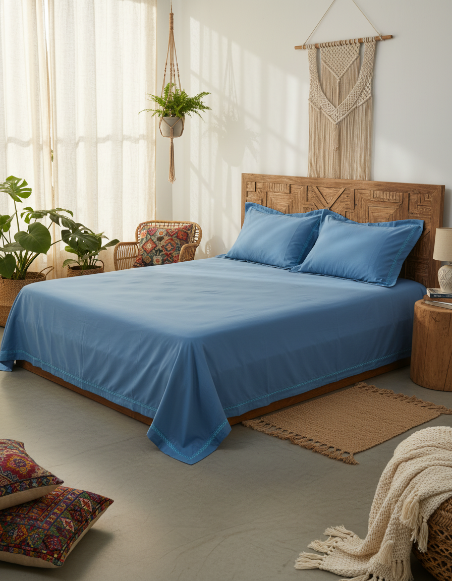 RESERVER – 500 TC Embroidery Bedsheet Set (100291)