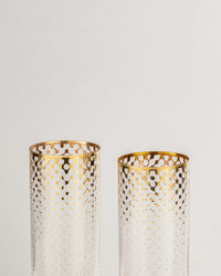 Kayla Gold Decorative Glass – Pack of 2