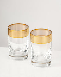 Nesta Gold Decorative Glass – Pack of 2