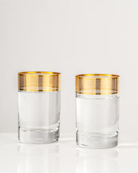 Nesta Gold Decorative Glass – Pack of 2