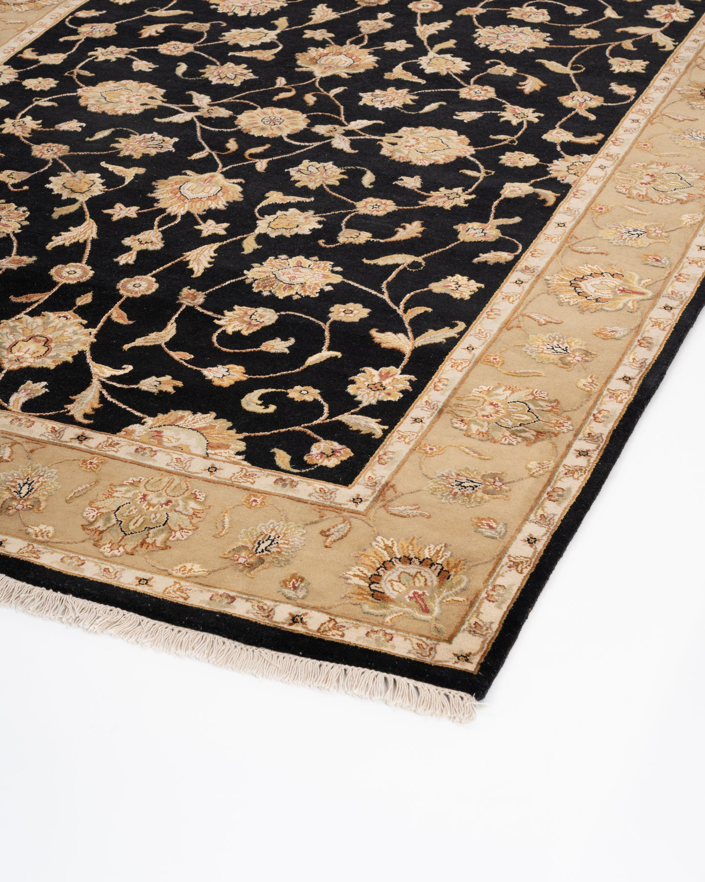 Luxury Black & Beige Floral Carpet – Maiah Home Exclusive