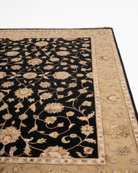 Emperor wool silk carpet - Black gold
