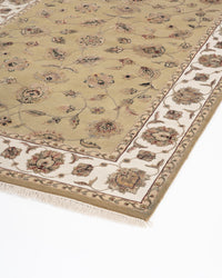 Emperor wool silk carpet - Green Ivory