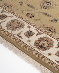 Emperor wool silk carpet - Green Ivory