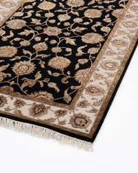 Kashan wool silk carpet - Black Ivory