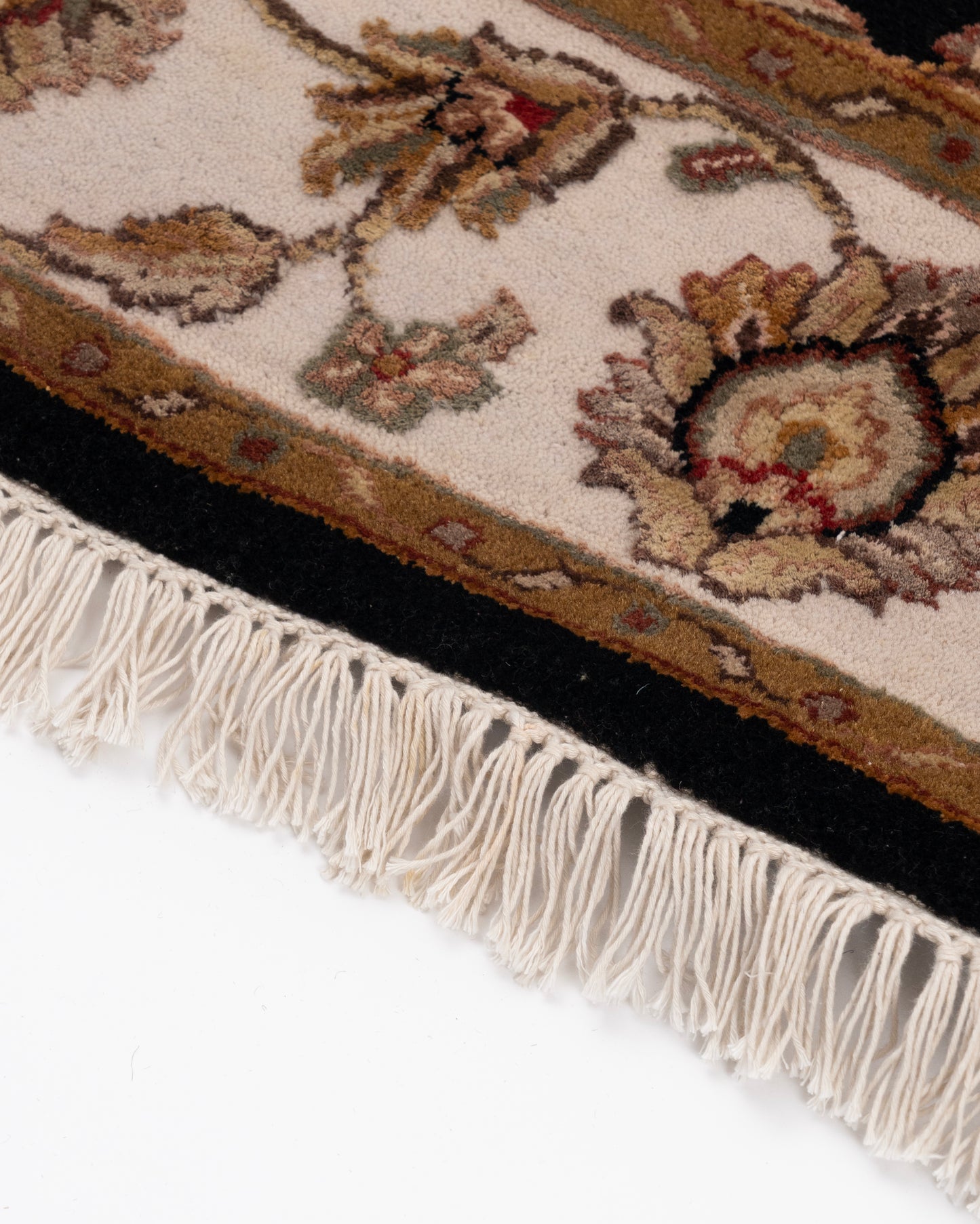 Kashan wool silk carpet - Black Ivory