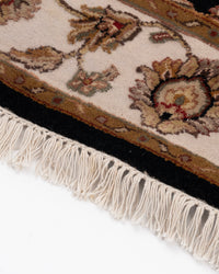 Kashan wool silk carpet - Black Ivory