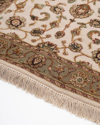 Kashan wool silk carpet - Ivory Green