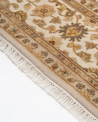 Regal elegance wool silk carpet - Blue Ivory