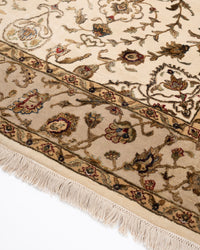 Regal Elegance Wool Silk Carpet - Ivory Camel