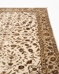 Regal Elegance Wool Silk Carpet - Ivory Camel