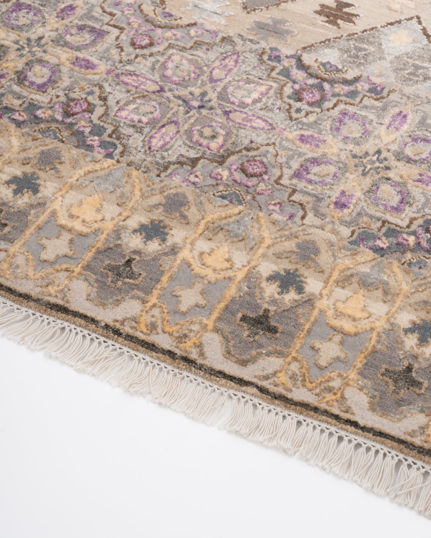 Abstract Modern Luxury Hand Knotted Silk & Wool Carpet