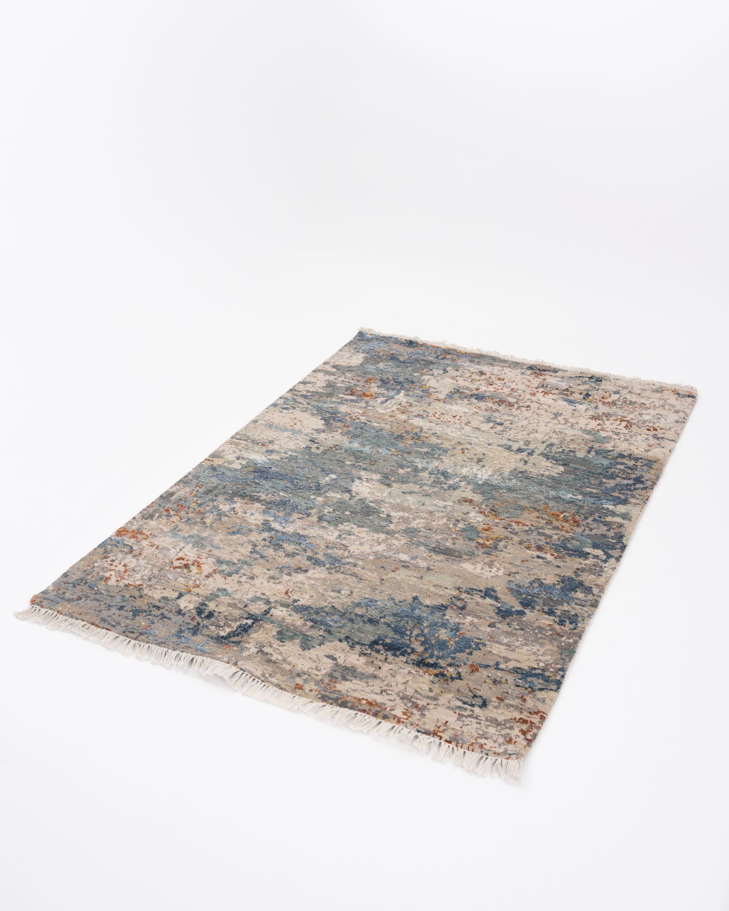 Abstract Modern Luxury Hand Knotted Silk & Wool Carpet