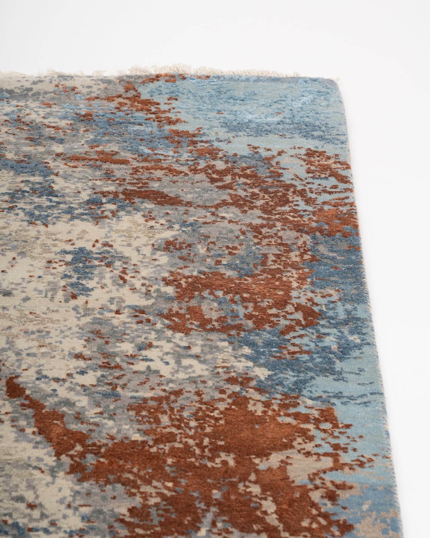 Abstract Modern Wool Silk Carpet