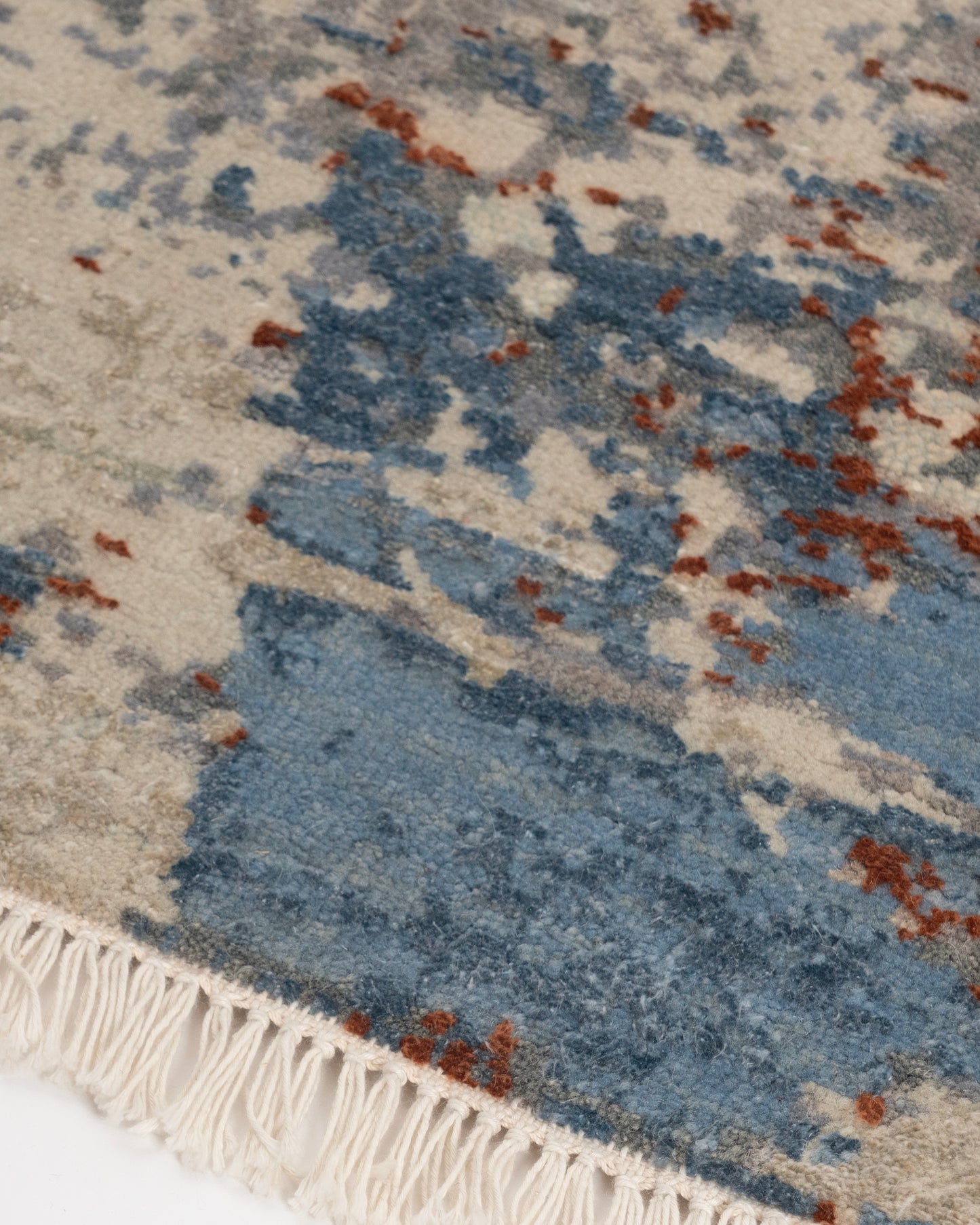 Abstract Modern Wool Silk Carpet