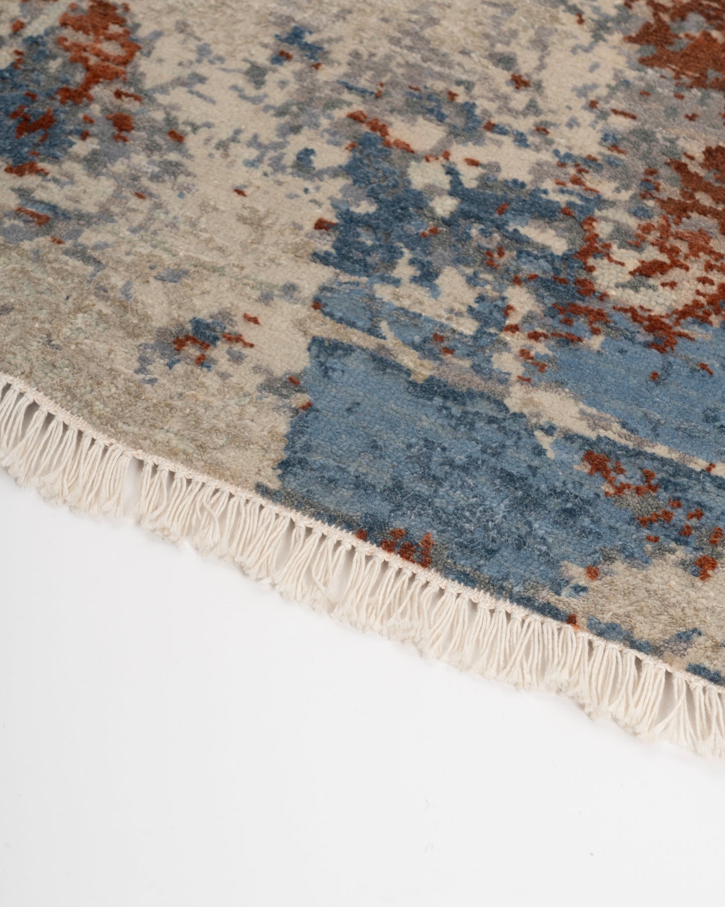 Abstract Modern Wool Silk Carpet