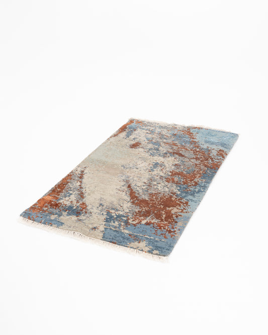 Abstract Modern Luxury Hand Knotted Silk & Wool Carpet