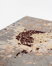 Abstract Modern Wool Viscos Carpet