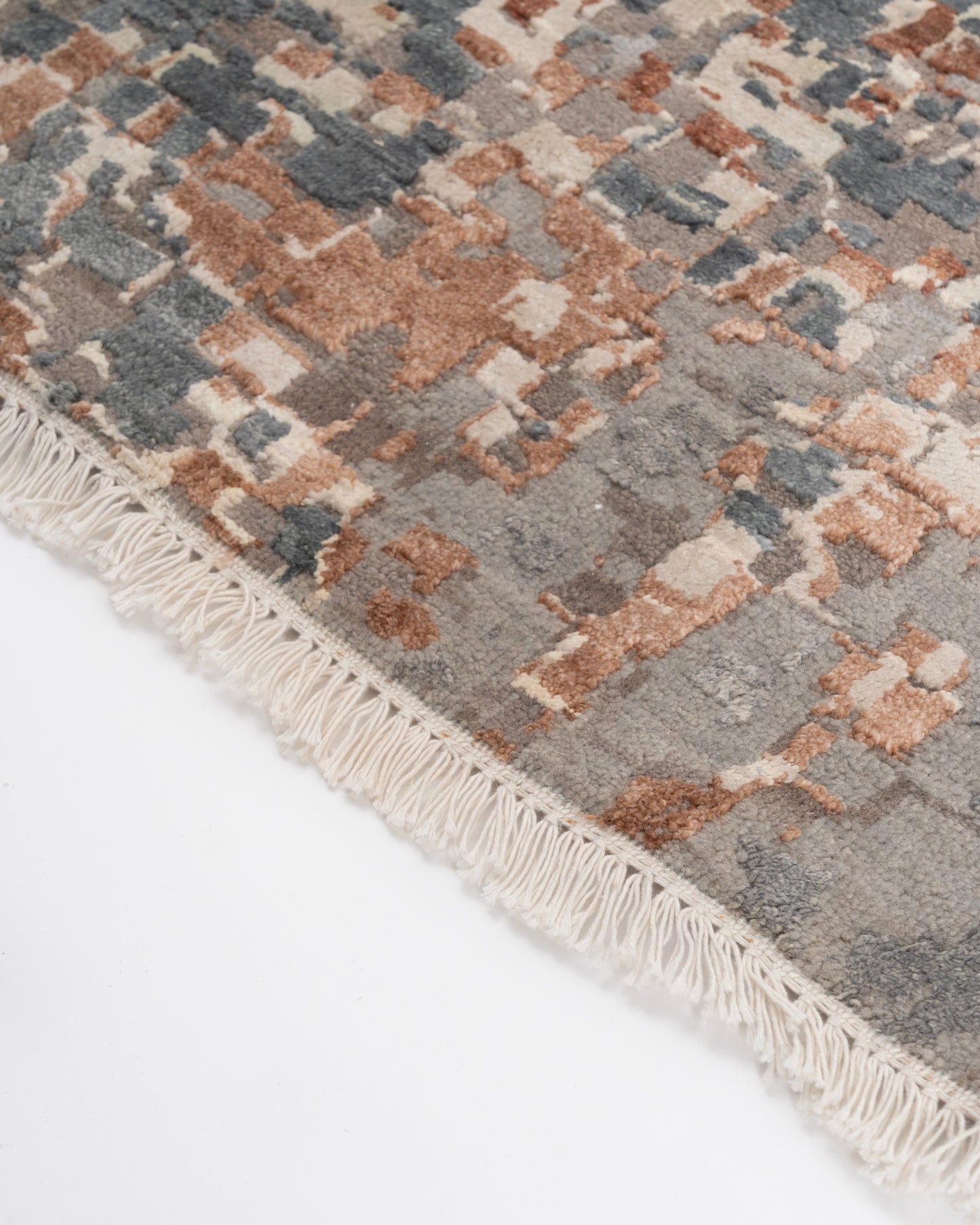 Abstract Modern Wool Viscos Carpet