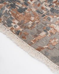 Abstract Modern Wool Viscos Carpet