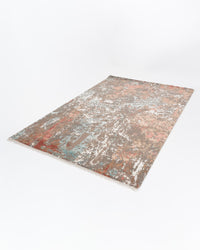 Abstract Modern Wool Viscos Carpet