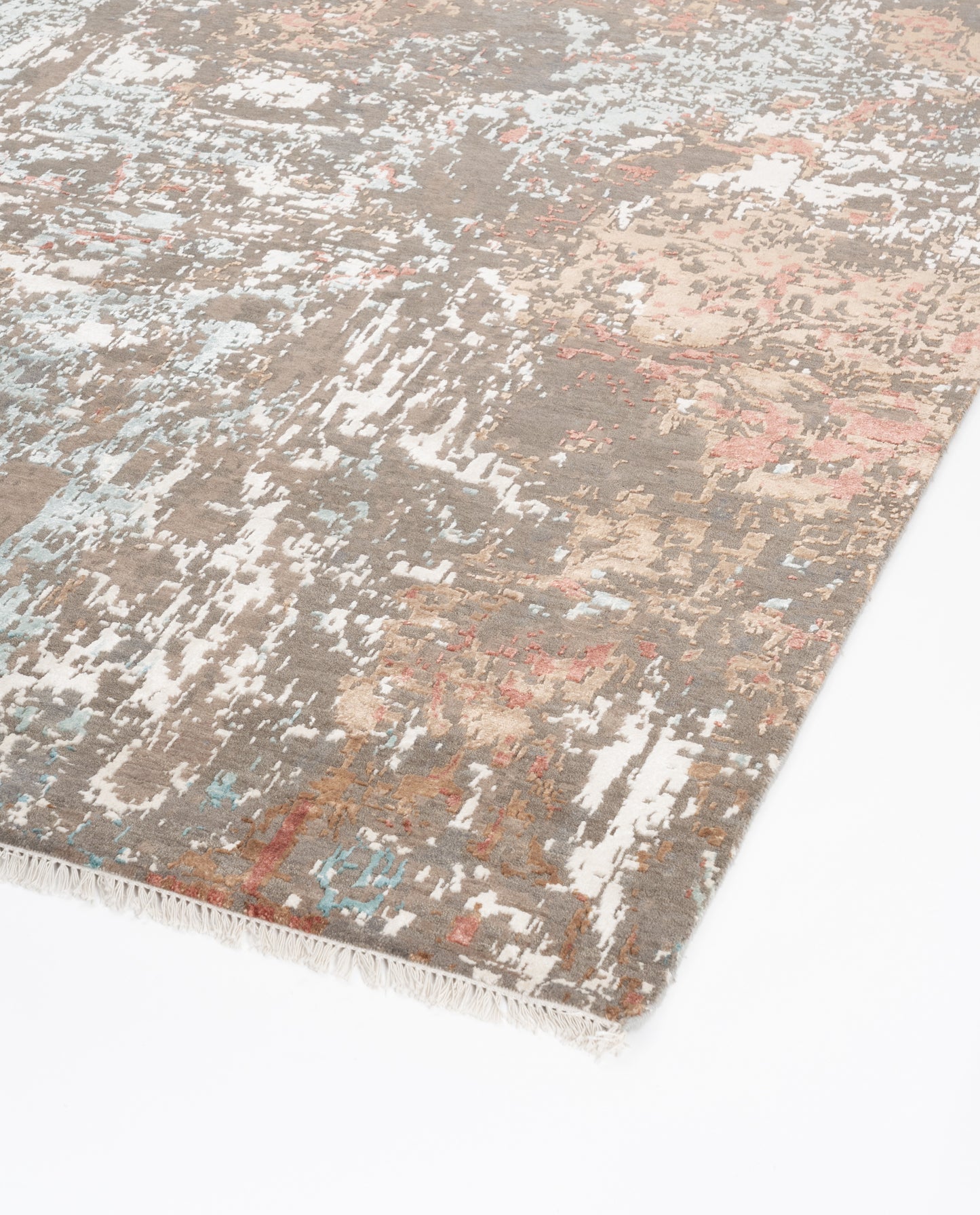 Abstract Modern Wool Viscos Carpet