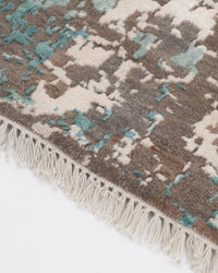 Abstract Modern Wool Viscos Carpet