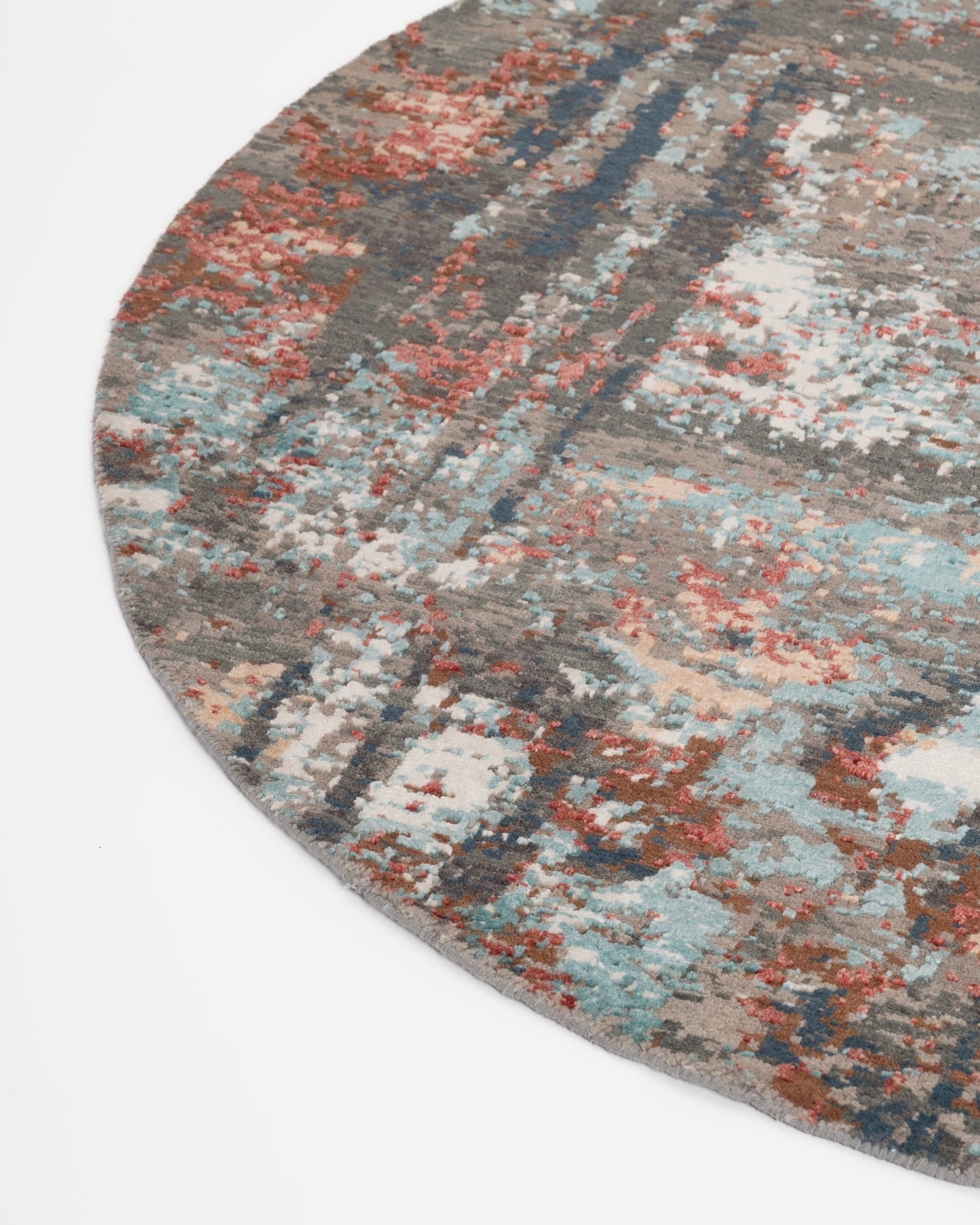 Abstract Modern Wool Viscos Carpet