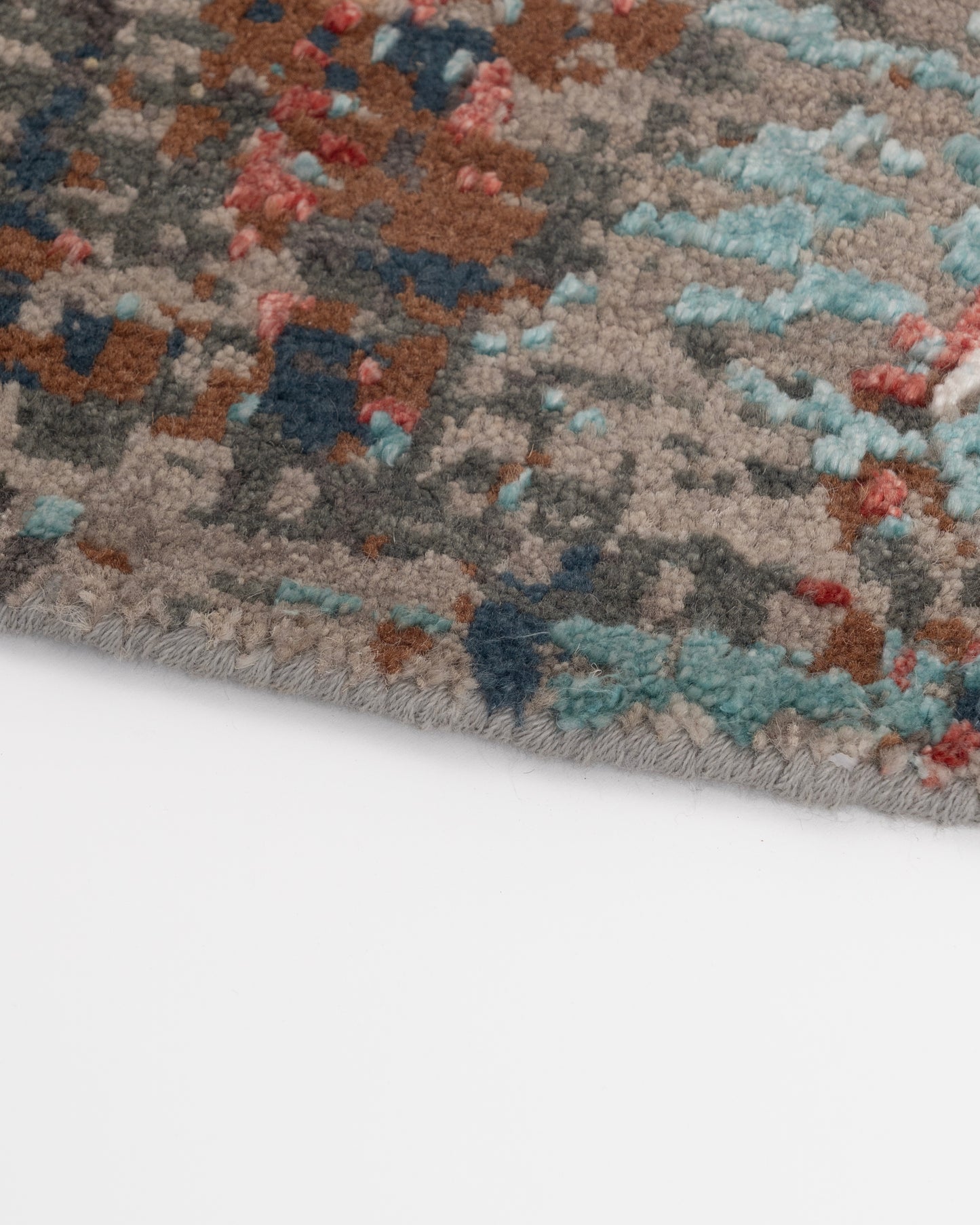Abstract Modern Wool Viscos Carpet