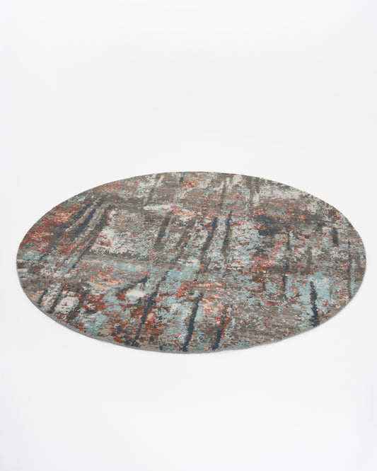 Abstract Modern Luxury Hand Knotted Wool & Botanical Silk Carpet
