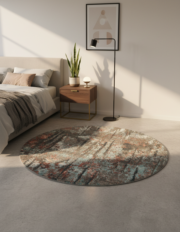 Abstract Modern Luxury Hand Knotted Wool & Botanical Silk Carpet