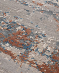 Abstract Modern Wool Viscos Carpet