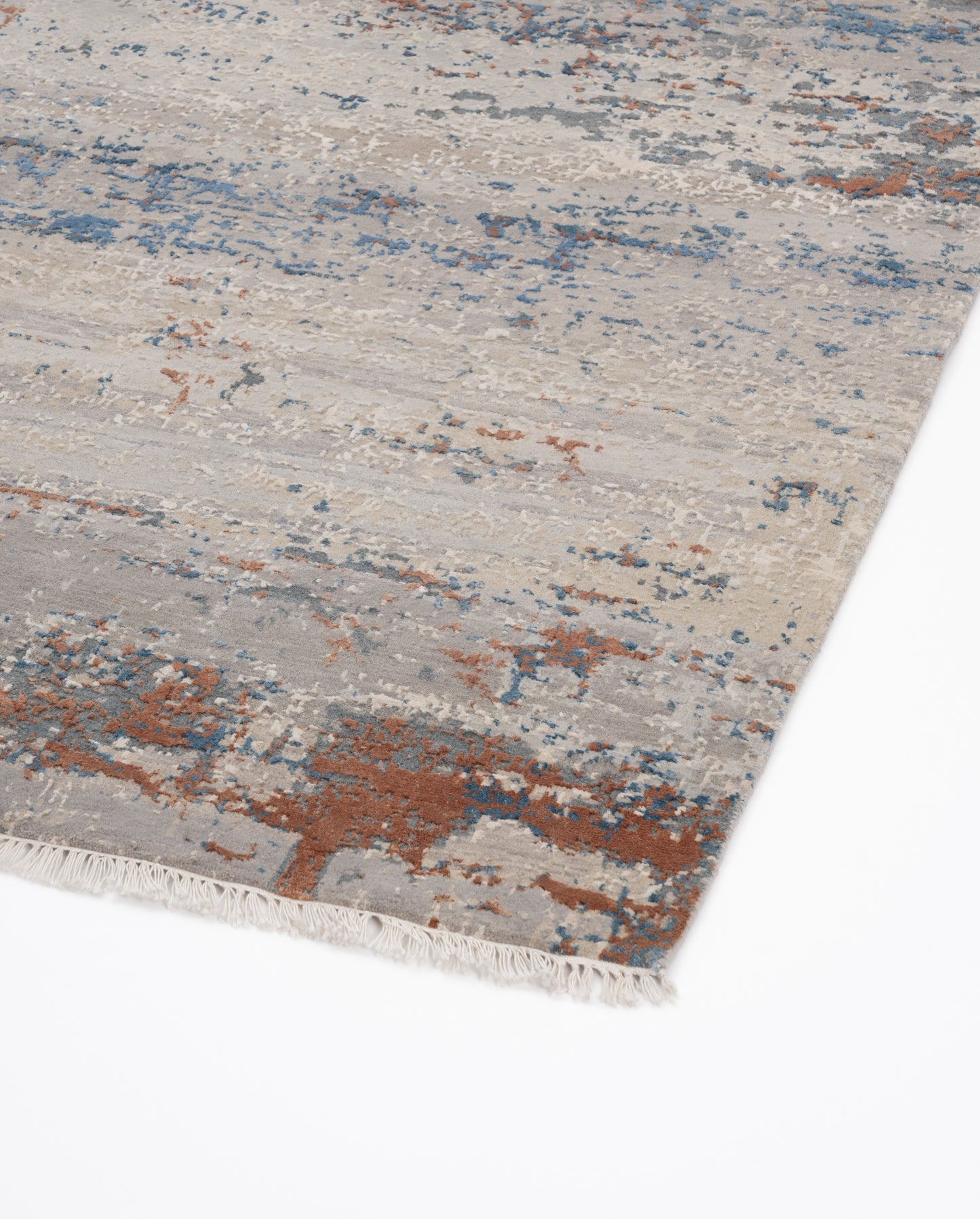 Abstract Modern Wool Viscos Carpet