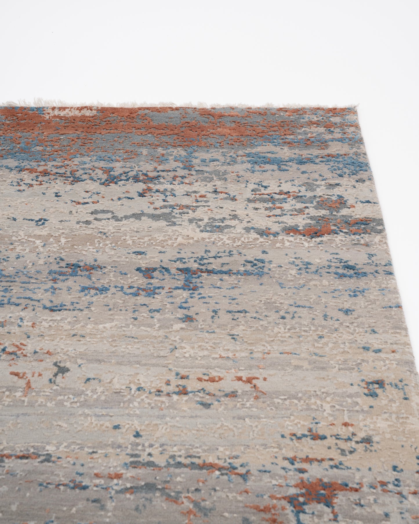 Abstract Modern Wool Viscos Carpet