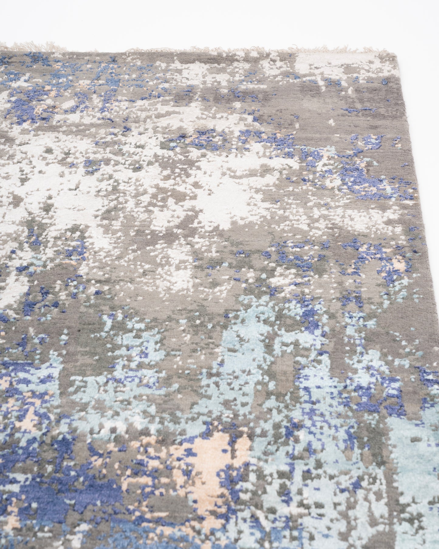 Abstract Modern Wool Viscos Carpet