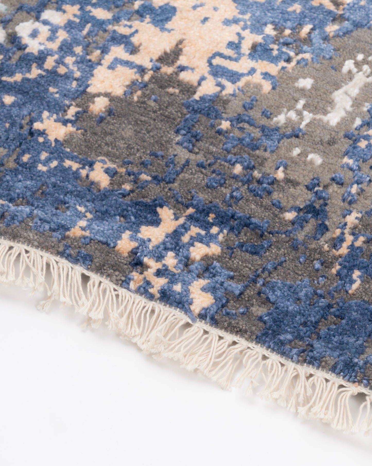 Abstract Modern Wool Viscos Carpet