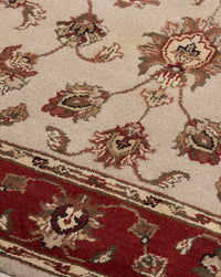 Classic Luxury Hand Knotted Wool Floral Border Carpet