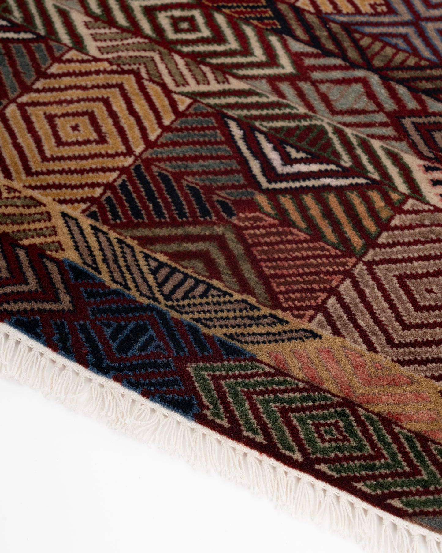 Kilim Luxury Hand-Knotted Wool Geometric Carpet