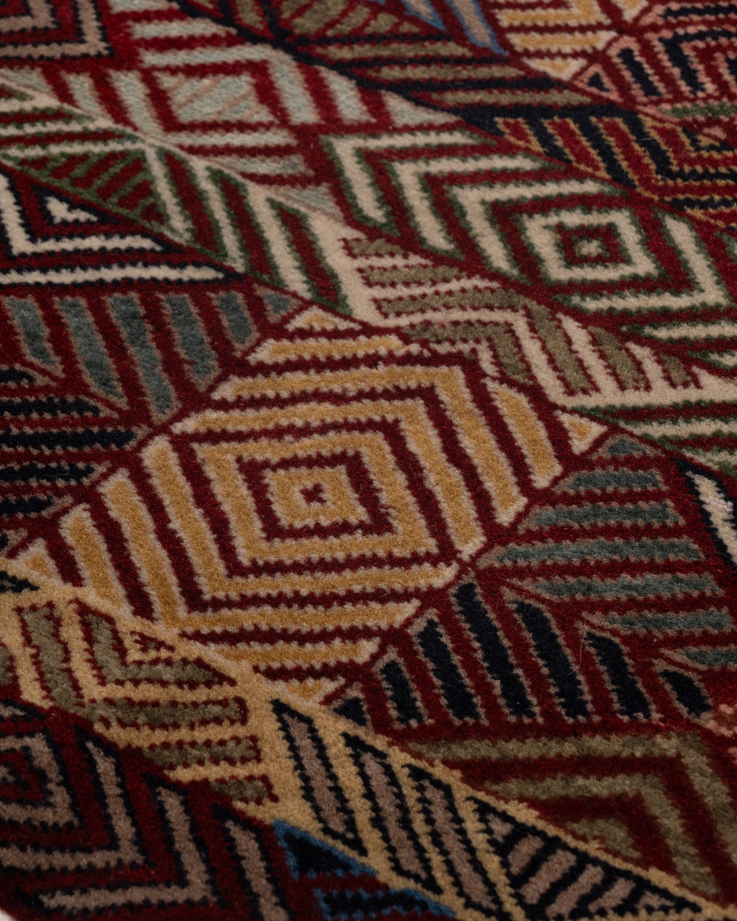 Kilim Luxury Hand-Knotted Wool Geometric Carpet