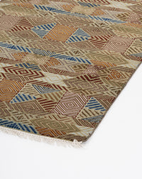 Kilim Luxury Hand Knotted Wool Geometric Carpet