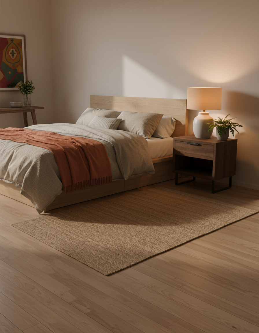 Hand-Knotted Natural Jute Carpet