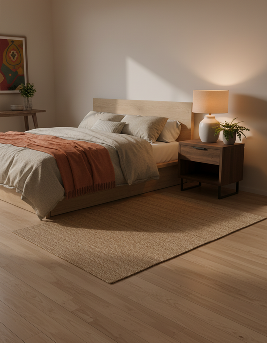 Hand-Knotted Natural Jute Carpet