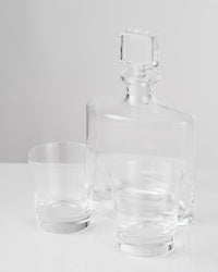 Square & Rocks Tumbler Set – Whisky Bottle & 2 Tumblers